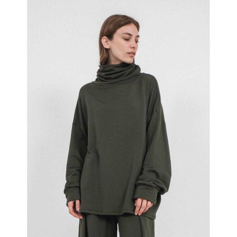 NEW CORINNE COLLECTION ricci high neck tunic in artichoke